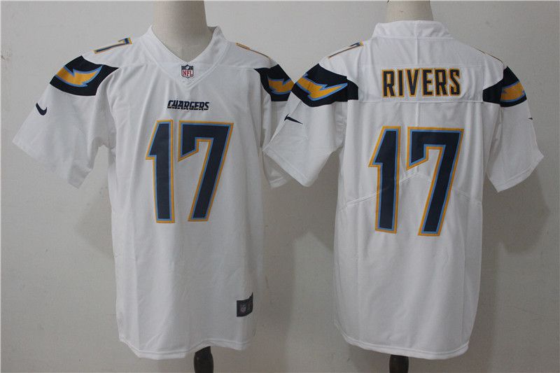 Men Los Angeles Chargers 17 Rivers White Nike Vapor Untouchable Limited NFL Jerseys